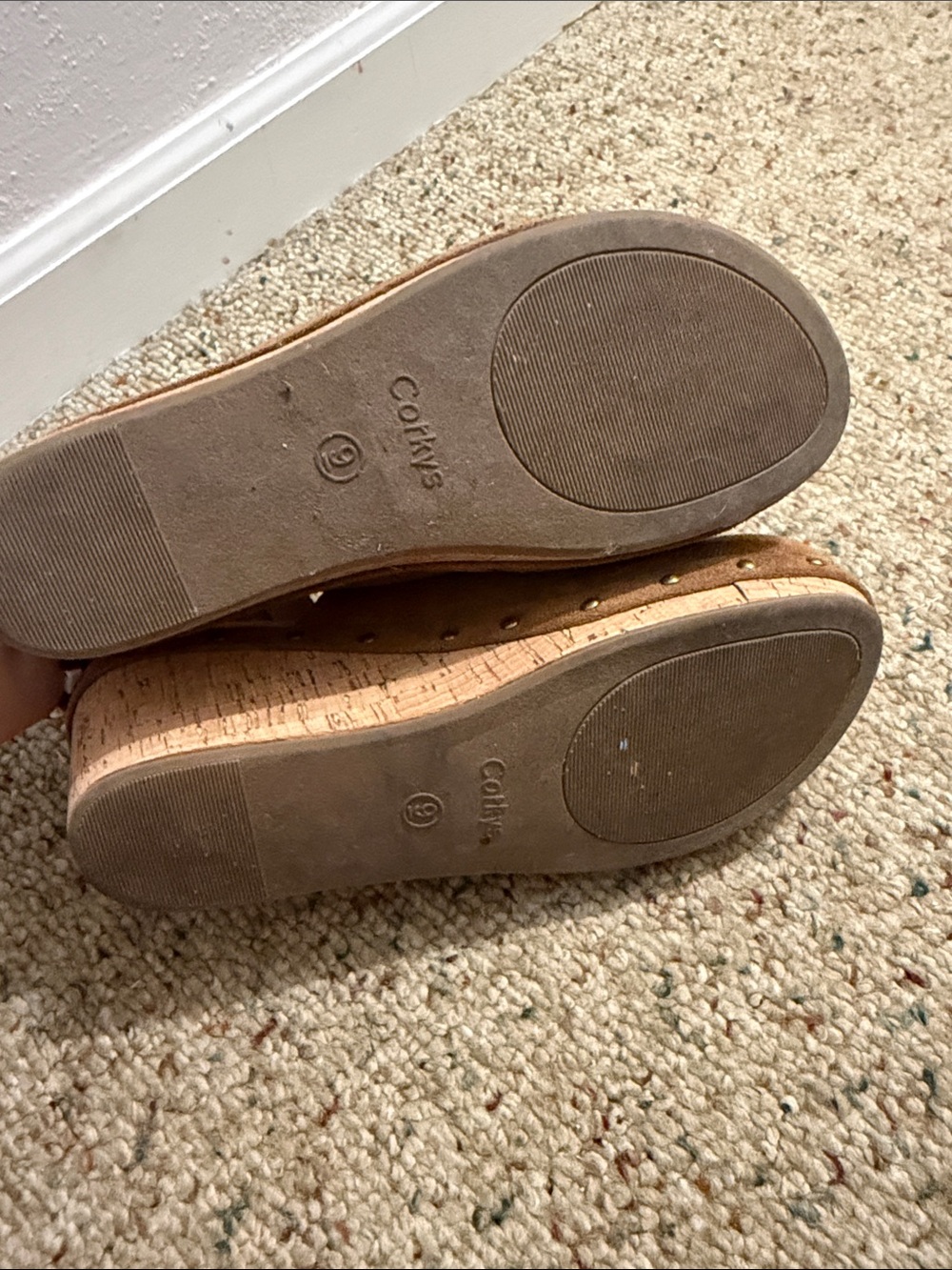 Corkys Tan Suede Slingback Wedge Clogs - Picture 5 of 7